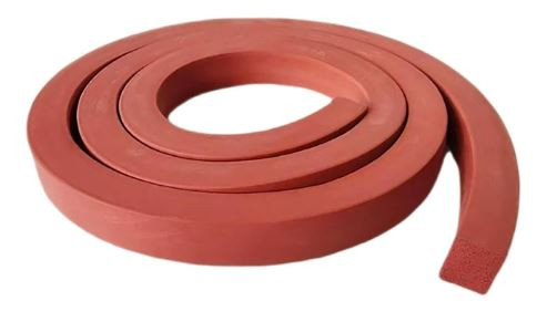 Vierkantschnur 15x10mm Silikon-Moosgummi rotbraun